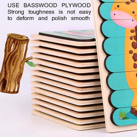 Double-Sided 3D Puzzle Storytelling Puzzle Stacking Montessori Puzzle