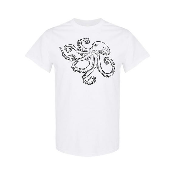 Giant Squid Design T-Shirt Men -Image by Shutterstock, Male 3X-Large