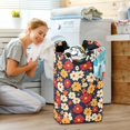 thumbnail image 5 of Yayeee Freestanding Laundry Hamper with Handle Collapsible Large Storage Basket for Clothes, Red Floral, 5 of 7