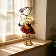 thumbnail image 4 of Garden Planter Statue,Vintage Painted Iron Character Figurine Detachable Small Metal Bucket Stable Round Base,Outdoor Fleshy-leaved Plant Flower Pot for Yard Patio Flower Bed Layout, 4 of 7