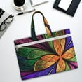 thumbnail image 6 of Kdxio Multicolored Beautiful Flower1 File Tote Document Bag Business Briefcase Bag Document Organizer Tote Briefcase for Letter A4 Files Business Teacher Office Bag, 6 of 8
