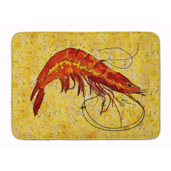 Carolines Treasures 8126-RUG Shrimp Machine Washable Memory Foam Mat 19Hx27W multicolor