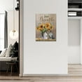 thumbnail image 4 of Farmhouse Sunflower Wall Art Rustic Flowers Cat Pictures Wall Decor Country Painting Just Breathe Canvas Print Framed Home Artwork For Living Room Bedroom Kitchen Office 12"x16", 4 of 6