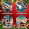 thumbnail image 4 of Snowy Theme Christmas Banner Christmas Tree Decor Winter Display Full Moon Design Mountain View Snowy Backdrop for Christmas Party Winter Holiday Home Decoration, 4 of 9