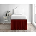 thumbnail image 2 of Dorm Bed Skirt Twin XL 38" Drop, College Dorm Room Bed Skirts Easy to Put On Twin XL Size Dust Ruffle Dorm Sized Bed Skirts, 600TC Egyptian Cotton Bed Skirt, (Burgundy, Twin-XL - 38" Drop), 2 of 6