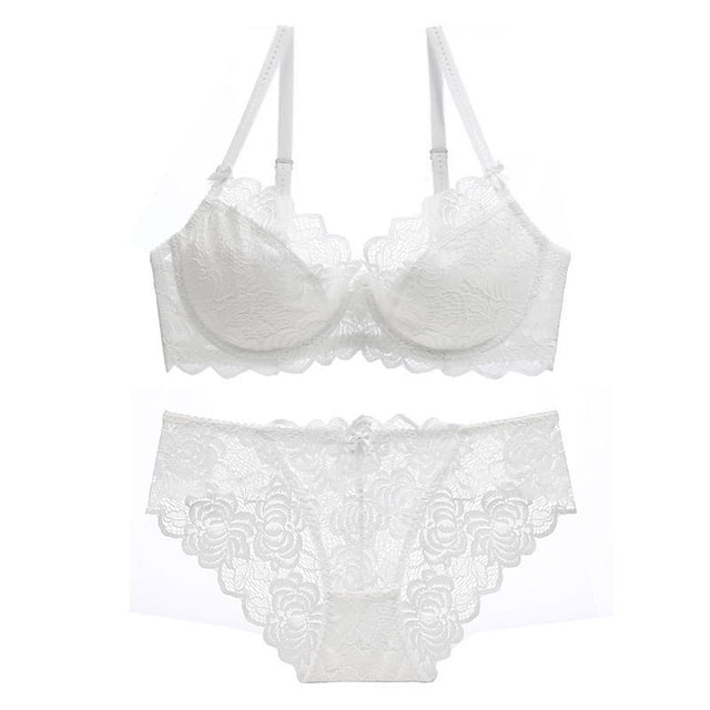 Ropa interior sexy europea y americana de talla grande para mujer, sujetador de encaje transpirable transparente ultrafino, conjunto de sujetador antiflacidez pequeño con pecho grande