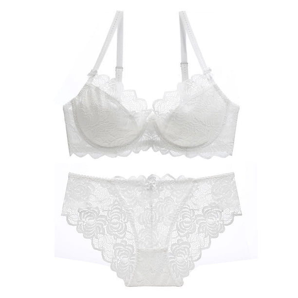 Ropa interior sexy europea y americana de talla grande para mujer, sujetador de encaje transpirable transparente ultrafino, conjunto de sujetador antiflacidez pequeño con pecho grande