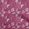 thumbnail image 1 of oneOone Cotton Poplin Dark Magenta Fabric Jacobean Floral Diy Clothing Quilting Fabric Print Fabric By Yard 56 Inch Wide, 1 of 4