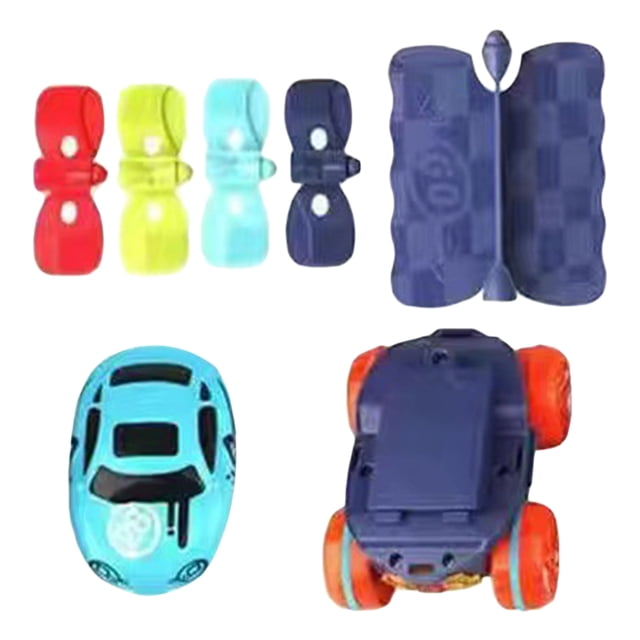 【46 Piezas】 Juego Flexible Y Coche Eléctrico Reemplazable Juguete Carreras Con LED Montaña Rusa Con Goma Suave Antigravedad Y Sin Descarrilamiento (46 Piezas)