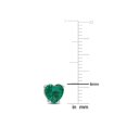 thumbnail image 3 of 1.50 Carat (ctw) Lab-Created Emerald Heart Stud Earrings in Sterling Silver, 3 of 4
