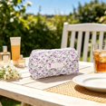thumbnail image 2 of Floral Makeup Pouch with Zipper, Compact Cosmetic Accessory Organizer for Lipstick Brushes and Toiletries, Travel Bag for Home Office Purse Bathroom and Trips, 2 of 6