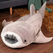 Giant Whale Shark Plush Toy - Ultra Soft Cuddly Stuffed Animal with Vivid Realistic Spots & Detailed Design, Perfect for Kids, Adults as Birthday Gift, Room Decor, Nursery Decoration, Bed Companion (