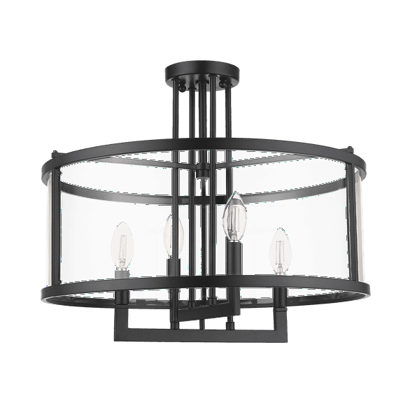Vivio Lighting Ravenna 15" 4-Light Acrylic Glass Semi-Flush Mount Ceiling Light