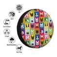 thumbnail image 4 of Fuzoiu Colorful Bulldog Print Universal Spare Tire Cover with Buckle Strap, Waterproof Wheel Covers for Jeep, Trailer, RV, Truck and All Car-17 inch, 4 of 6