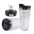 thumbnail image 2 of 24Oz Cups with To-Go Lids, 7 Fins Extractor Blade, for Nutri Ninja Auto IQ BN801 SS101 BL480-30 BL64, 2 of 5