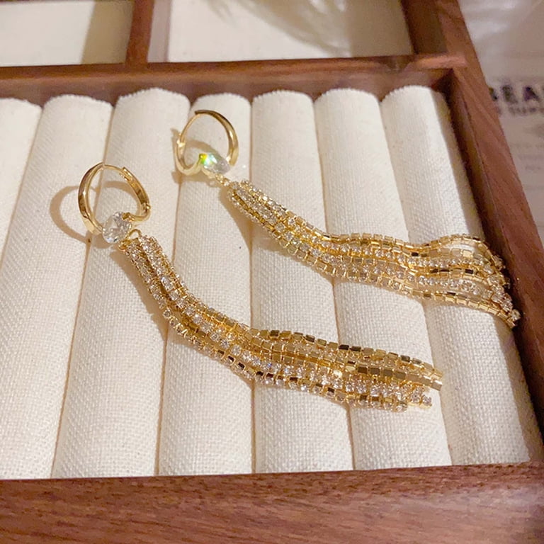 Openpig Clearance Long Tassel Earrings For Female Niche  display picture 2