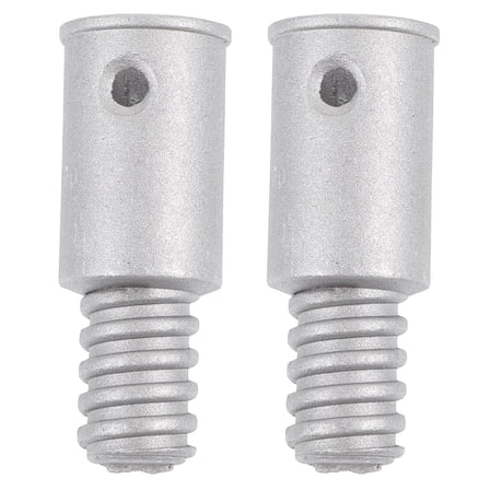 2pcs Threaded Tip Adapter Rod Repair Tip for Extension Pole, Telescoping Pole, Broom, Mop Stick, Household Metal Connector