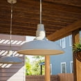 thumbnail image 2 of 18" Outdoor Pendant Light Fixture, Adjustable Mini Hanging Barn-Style Ceiling Light in Grey Aluminum, LED-Compatible Downlight, Weather and Rust Resistant, 2 of 5