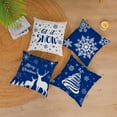 thumbnail image 3 of Merry Christmas Pillow Covers 16x16 Set of 4 Velvet Christmas Pillow Cases Blue Xmas Holiday Throw Pillow Covers Soft Christmas Tree Cushion Covers for Outdoor Home Bed Sofa Couch(16 Inch), 3 of 6