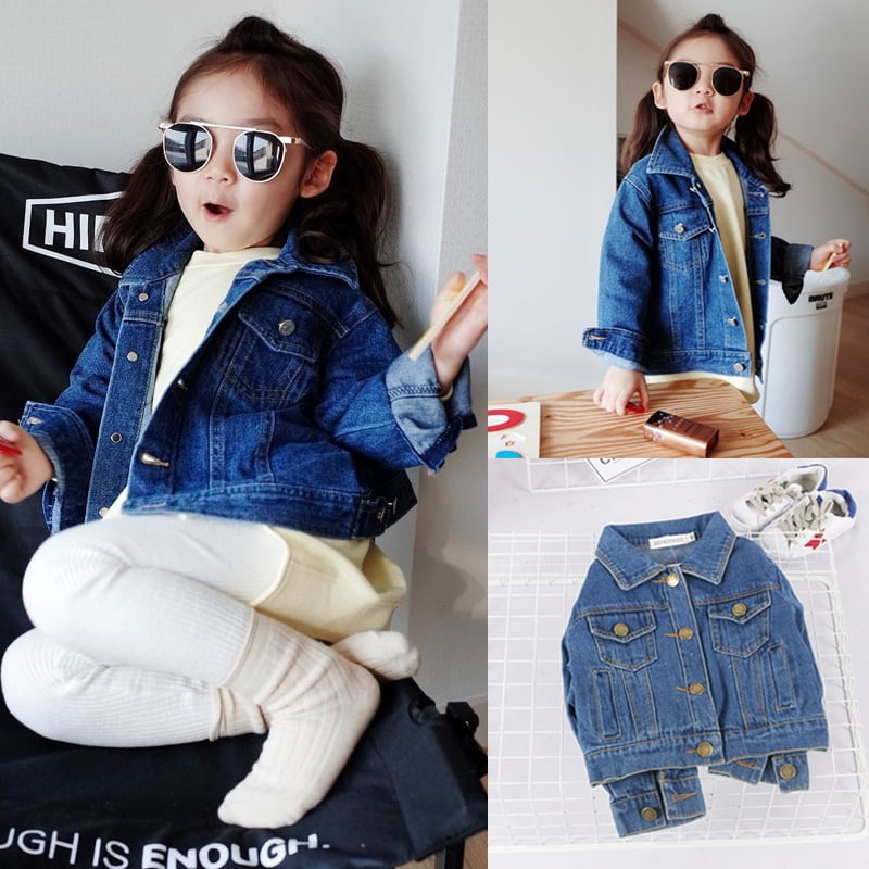Toddler girl’s Denim Jacket and Pants Combo For New Borns Till 3 Years