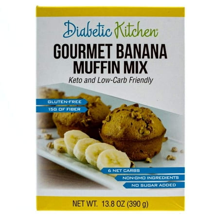 Banana Nut Muffin - Diabetic Kitchen Gourmet Banana Muffin Mix