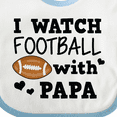 thumbnail image 4 of Inktastic I Watch Football with My Papa Boys Baby Bib, 4 of 4