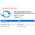 thumbnail image 2 of Water Pump Backing Plate Gasket - Compatible with 1986 - 1997 Ford F-350 1987 1988 1989 1990 1991 1992 1993 1994 1995 1996, 2 of 2