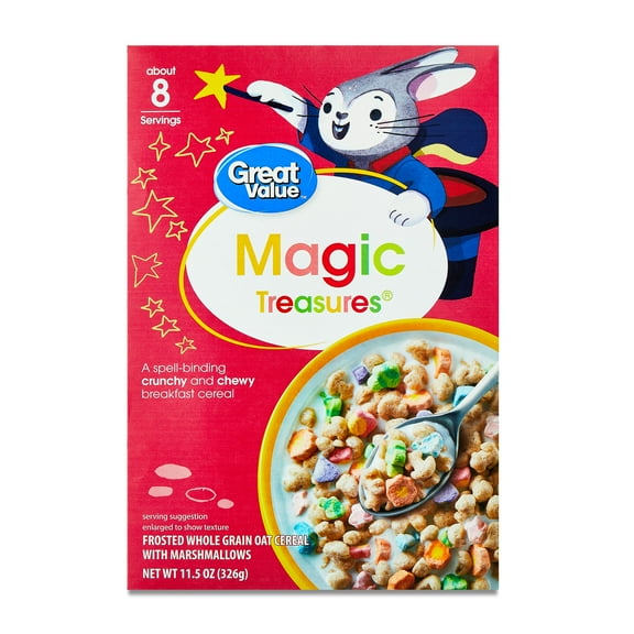 Great Value Magic Treasures Whole Grain Oat with Marshmallow Breakfast Cereal, 11.5 oz