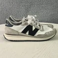 thumbnail image 4 of New Balance Shoes Mens 11D White Suede 237 Big Logo Running Lifestyle Sneakers, 4 of 6