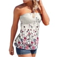 thumbnail image 1 of Camiseta sin mangas sin tirantes para mujer, camisetas de tubo de verano, blusa informal Sexy con hombros descubiertos para vacaciones Fridja  hjk6656, 1 of 6