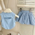 thumbnail image 5 of Mifsaly Toddler Girls 2 Piece Outfits Bow Tie Sleeveless Tank Top and Plaid Skirts Kids Cute Summer Casual Clothes for Holiday and School, 5 of 8