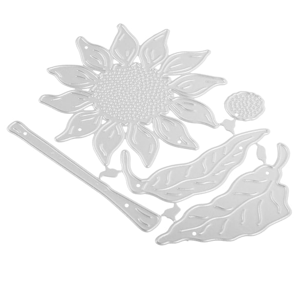 Lot De 5 Matrices De Découpe En Métal En Forme De Feuille De Fleur, Pochoirs De Découpe Pour Bricolage, Scrapbooking, Album Photo, Gaufrage Décoratif Pour La Fabrication De Cartes