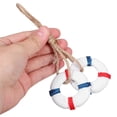thumbnail image 2 of CRAFTHROU 1Pack Nautical Wall Decoration Lifebuoy Pendant Multi Color Resin Jute Rope Handcrafted Coastal Wall Hanging, 2 of 6
