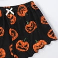 thumbnail image 6 of ZHENHONG Pajamas Sets for Women 2 PC Set Cute Funny Halloween Sleepwear Letter Print Camisole and Pumpkin Graphic Shorts Pajama Sets Halloween Matching Set, 6 of 6