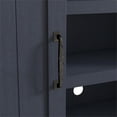 thumbnail image 4 of LIVILAND Rustic Wood TV Stand for 65" TV Sliding Barn Door Media Console - Navy, 4 of 6