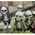 thumbnail image 4 of Cute Skull Statue, Cool Skeleton Figurines, Halloween Ornaments Decoration Unique Fun Gift for Statue, 4 of 5
