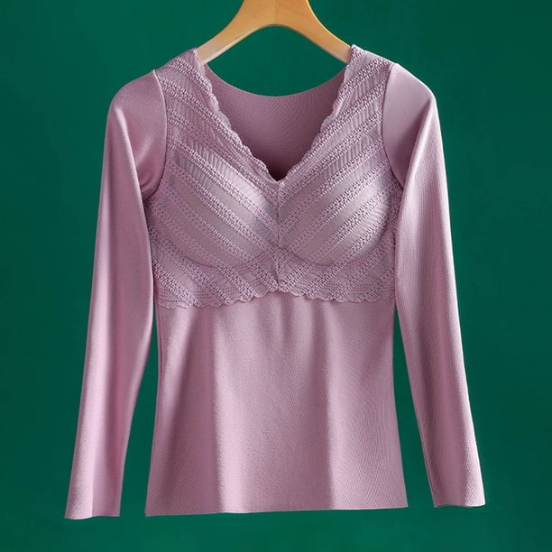 Ropa interior térmica para mujer, de invierno, autocalentable, cálida y sin costuras, de forro polar, resistente al frío.
