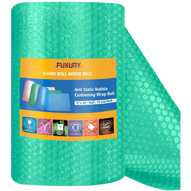 Fuxury Green AntiStatic Bubble Cushioning Wrap Roll Air Bubbl