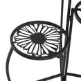 thumbnail image 6 of DecMode 21" x 17" x 24" 3 Tier Black Metal Floral Plantstand, 6 of 14