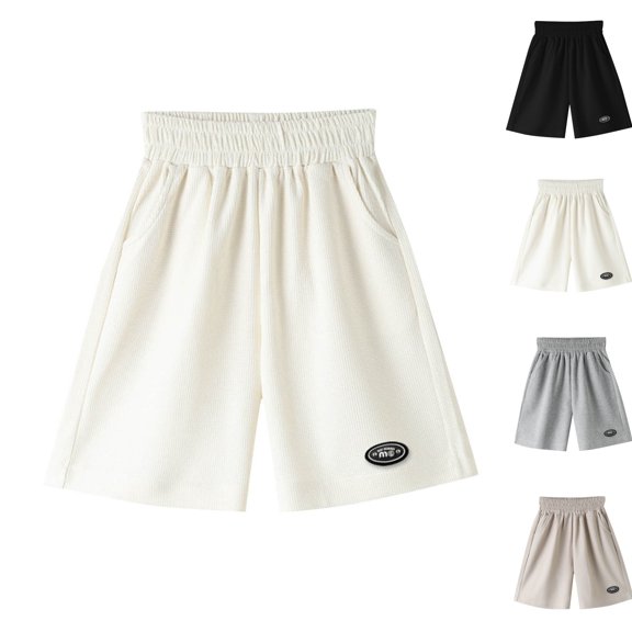 LIBRCLO Swim Trunks for Toddler Boys Lightweight Quick Dry Beach Shorts Breathable Elastic Waist Summer Hawaii Board Shorts White 110