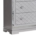 thumbnail image 4 of Benjara BM300500 62 in. Crossed Design & Blex Wide Dresser Chest with 6 Drawers, Silver, 4 of 5