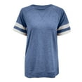 thumbnail image 2 of Fashion Womens Leisure Solid Short Sleeve  Neck Casual Loose Tops, 2 of 4