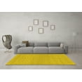 thumbnail image 3 of Ahgly Company Indoor Round Abstract Yellow Modern Area Rugs, 5' Round, 3 of 4
