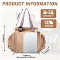 thumbnail image 2 of Multifunctional Travel Organizer Bag for Ladies - Doubles as a Stylish Backpack, Crossbody and Shoulder Bag, Boasts Great Storage Capacity(Khaki), 2 of 7