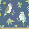 thumbnail image 2 of Ambesonne Bird Fabric by the Yard Upholstery, Leaves Kookaburra and Lemons, 1 Yard, Multicolor, 2 of 5