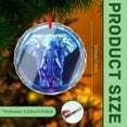 thumbnail image 3 of Crystal Glass Christmas Ornament Purple Blue Elephant Abstract Stained Glass Cool Art Elephants Holiday Ornaments for Xmas Tree, 3 of 3