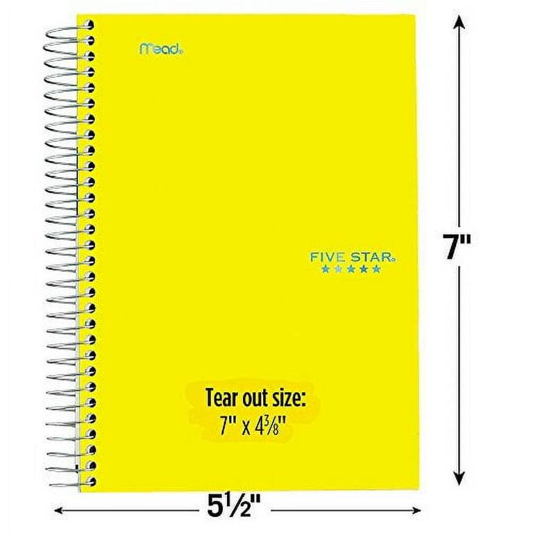 Five Star Wirebound School Supplies Notebook, 1 Subject, College