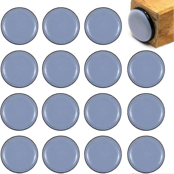 Adhesive Teflon Glides Furniture PadsProtector Self Adhesive Teflon Furniture Adhesive Glides 25MM Round 16PCS Sliders