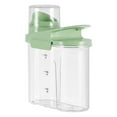 thumbnail image 2 of 1600ml Cereal Storage Containers with Measuring Cup, 1 Pack Green Airtight Food Dispenser for Kitchen Pantry Organization, BPA-Free Dry Food Canisters for Rice, Pasta, Flour, Oats, Large Pantry Box, 2 of 9