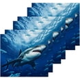 thumbnail image 2 of Sharks Swimming Washcloths, Soft and Absorbent Cotton Towel, 4 Pack 12 X 12 Inches Premium Quick Dry Face Towel Wash cloth, 2 of 7